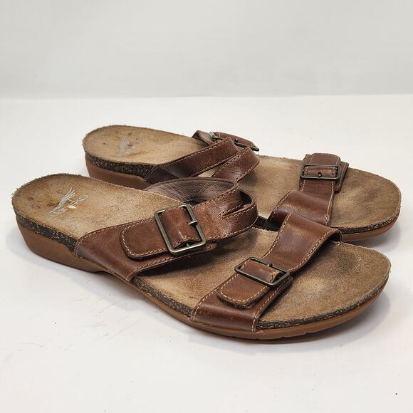 Sandales NATURFORM En Cuir Véritable - Fabriqué En Allemagne - Taille 39 EUR (US 8-8.5) - Velcro Réglable - Pour Femme